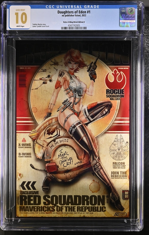 Daughters of Eden #1 Retro X-Wing Metal Edition B CGC 10 LIMITED TO 20 PRINTED