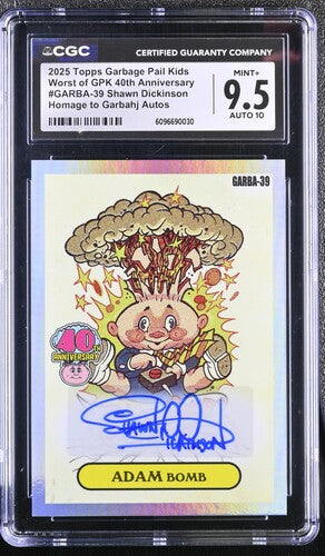 Garbage pail Kids: Adam Bomb #GARBA-39 Autographs