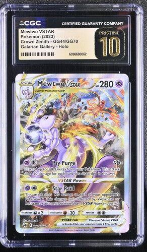 Pokemon: Sword and Shield Crown Zenith Full Art MewTwo VSTAR CGC Pristine 10