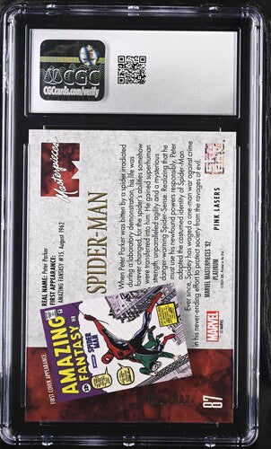 Marvel Masterpieces '92 Platinum: Spider-Man Pink Lasers 013/992