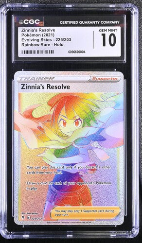 Pokemon: Zinna's Resolve Evolving Skies Ultra Rare 203/203 CGC 10